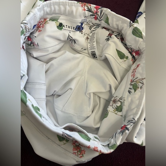 Athleta Contender 7/8 Tight Leggings Blossom Floral Side Stripe Size Small - Picture 8 of 13